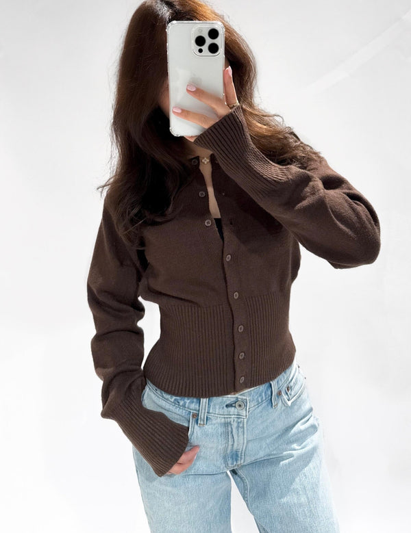 Zoey Vest Brown - BYNICCI.NL