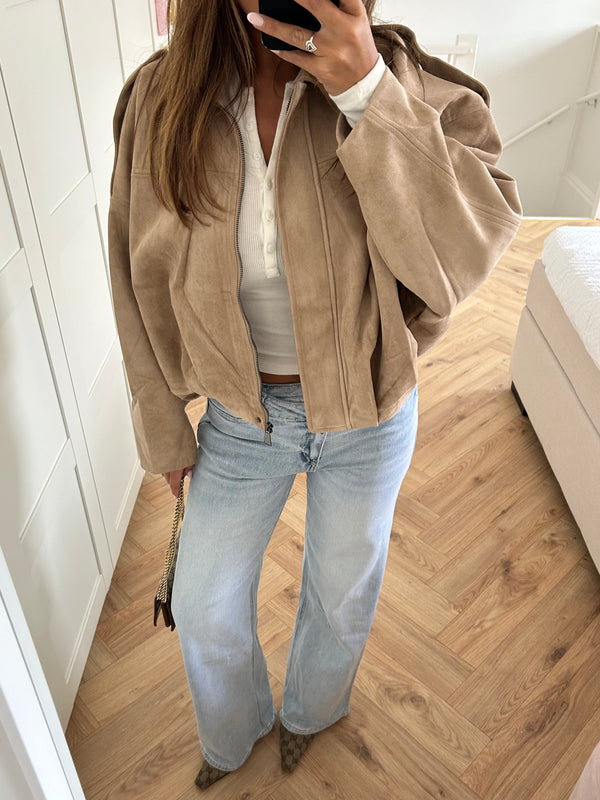 ByNicci Suède Jacket Beige - BYNICCI.NL