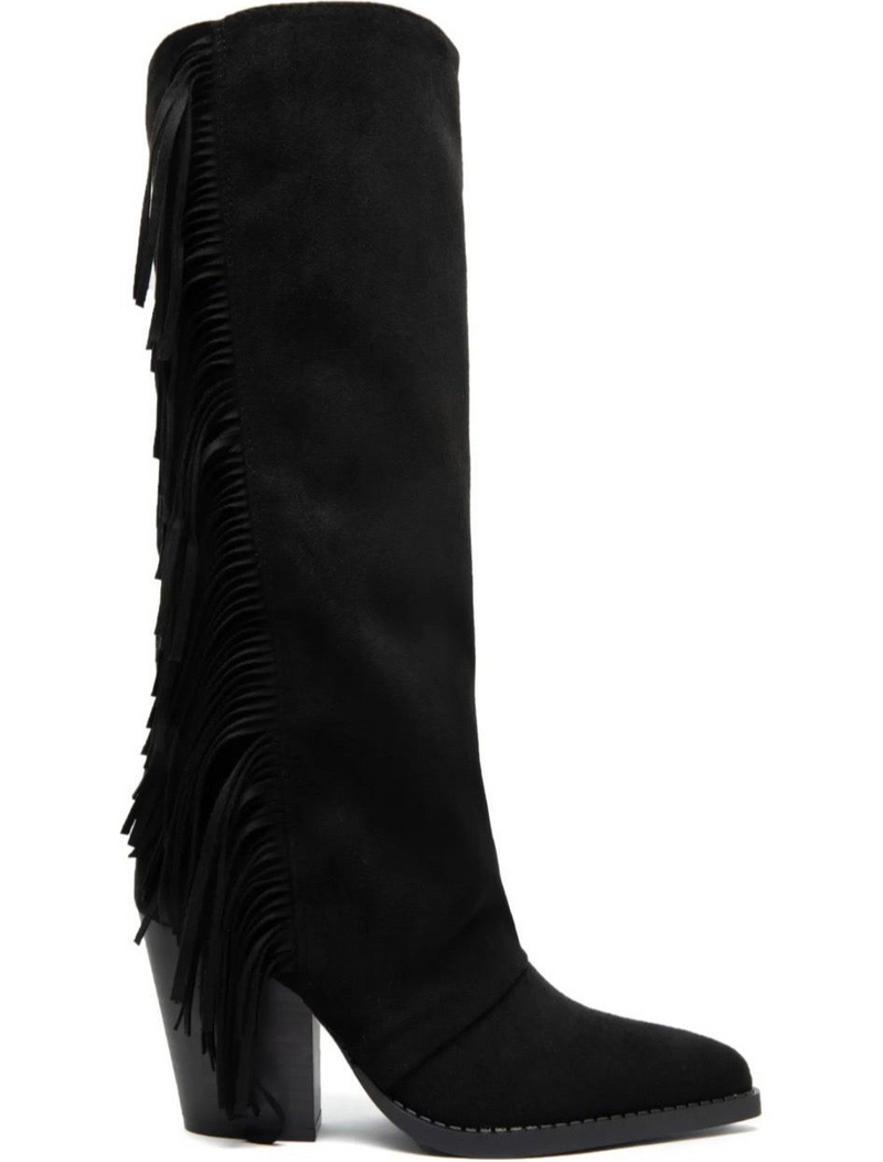 Cowboyboots Fringe Black - BYNICCI.NL