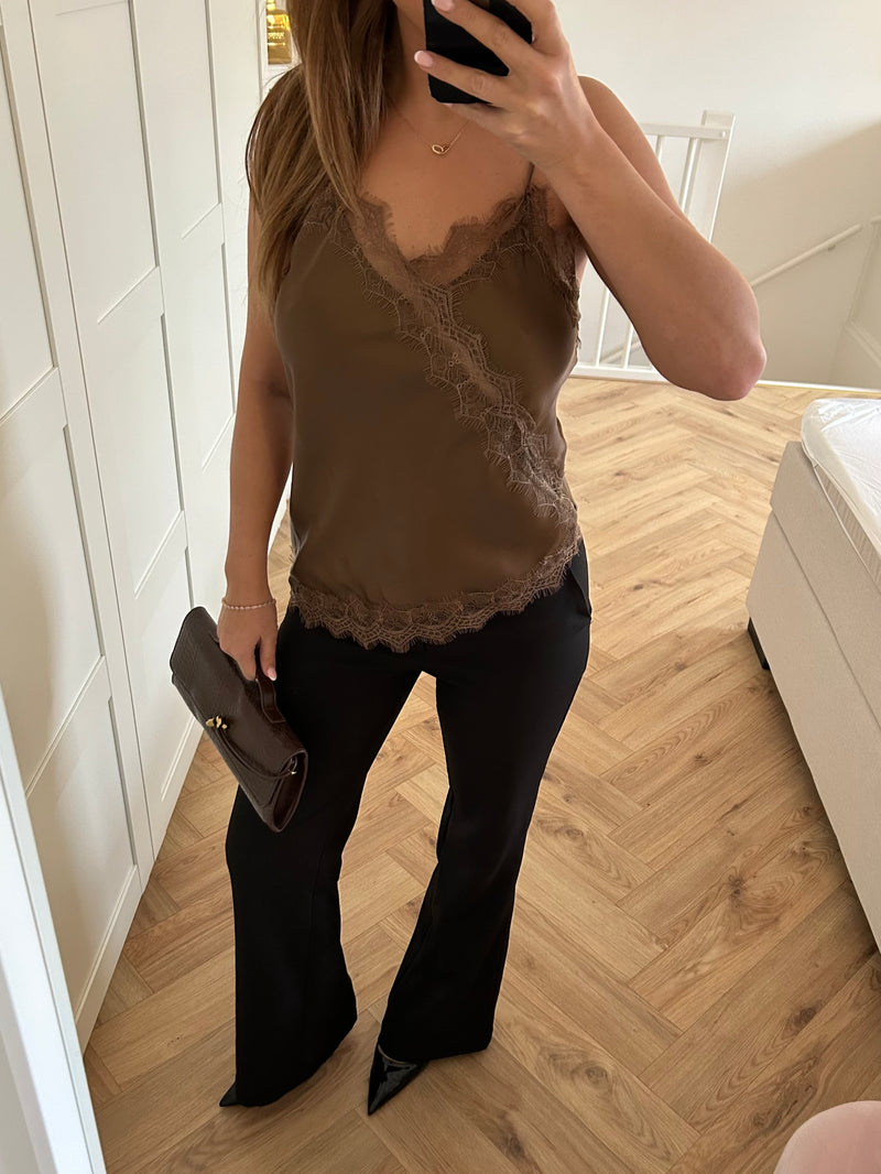 Lace Top Taupe
