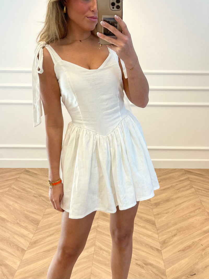 Classy Dress White - BYNICCI.NL