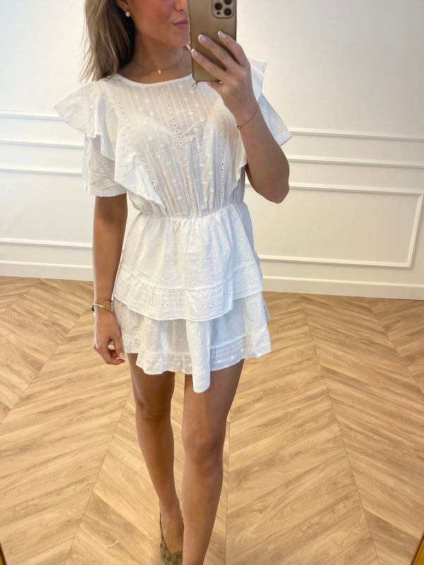 Macy Dress White - BYNICCI.NL