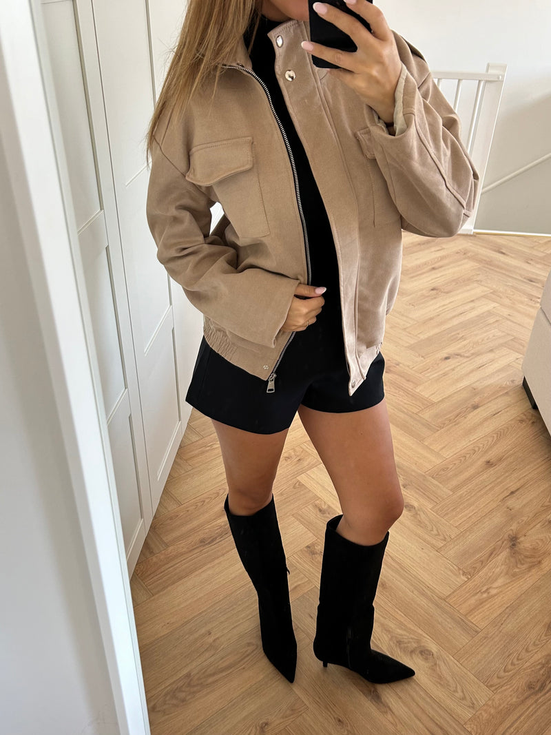 Suède Jacket Beige