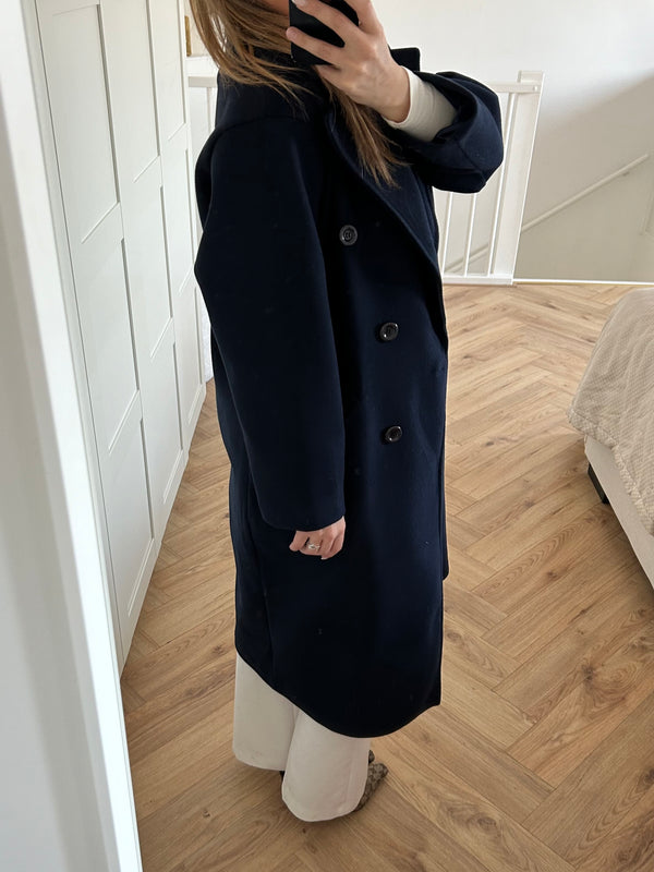 Navy Coat Long