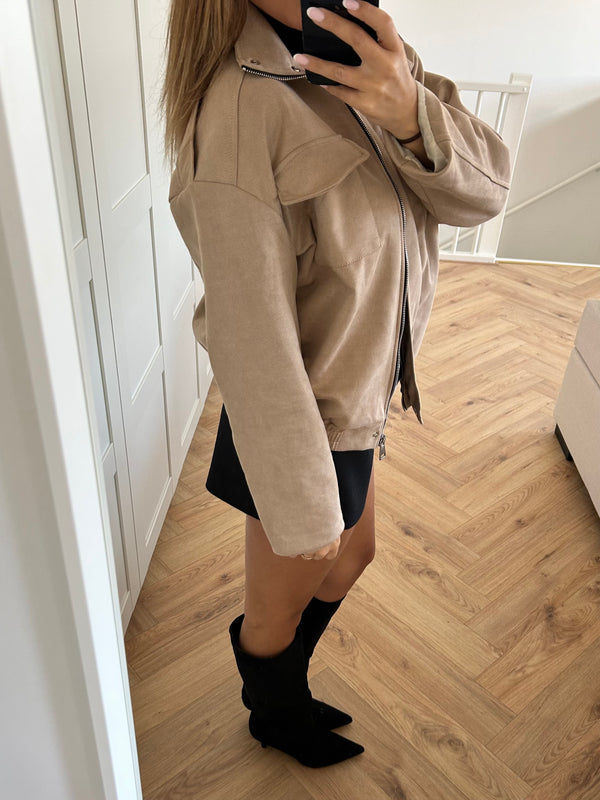 Suède Jacket Beige