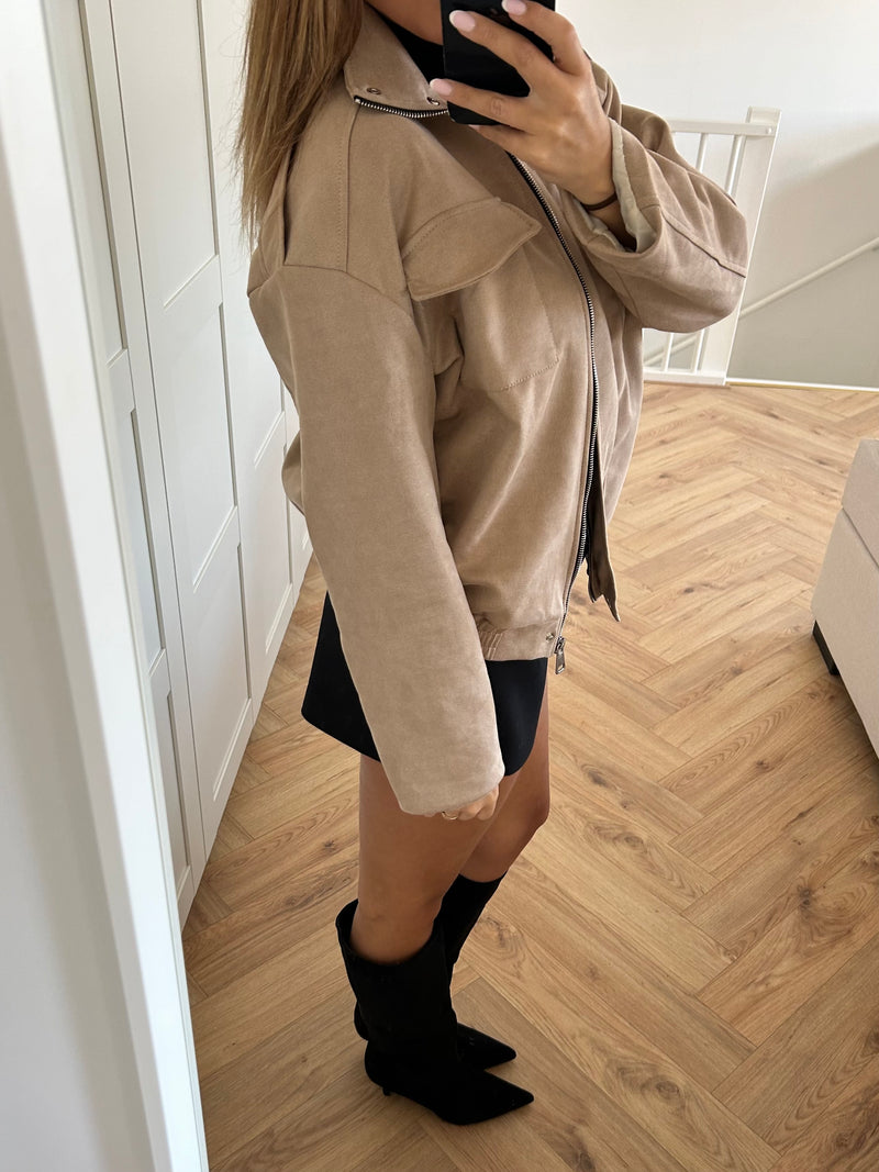 Suède Jacket Beige