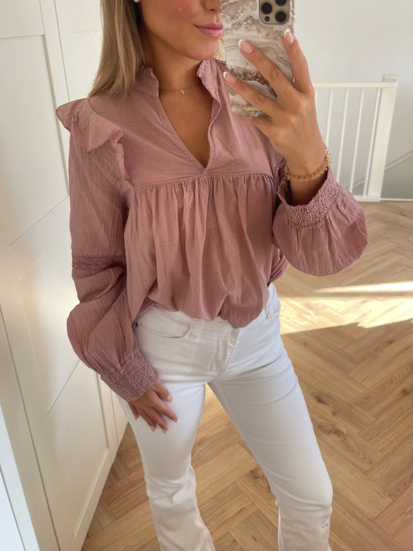 Nora blouse pink - BYNICCI.NL