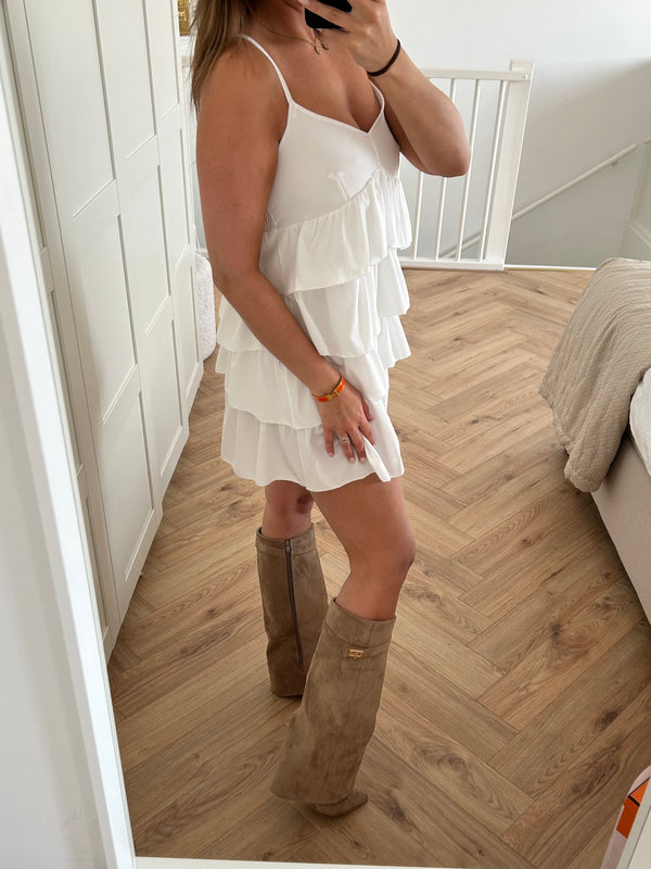 Zinnia Dress White