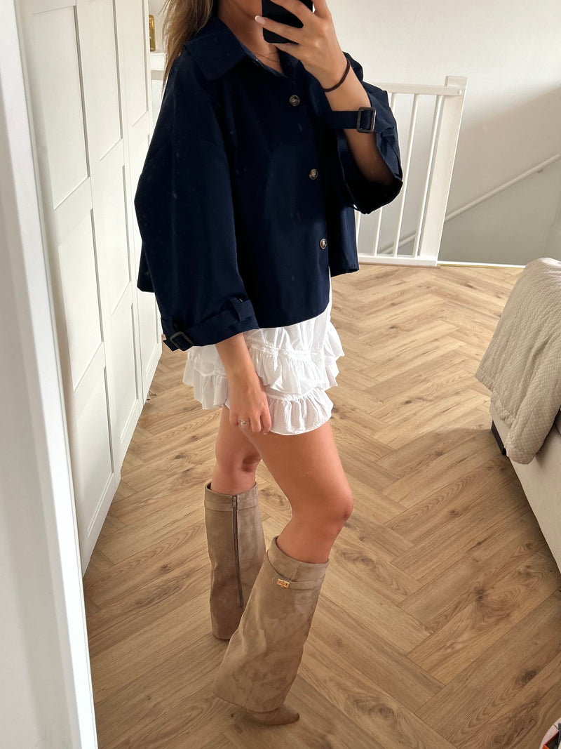 Trenchcoat Navy - BYNICCI.NL