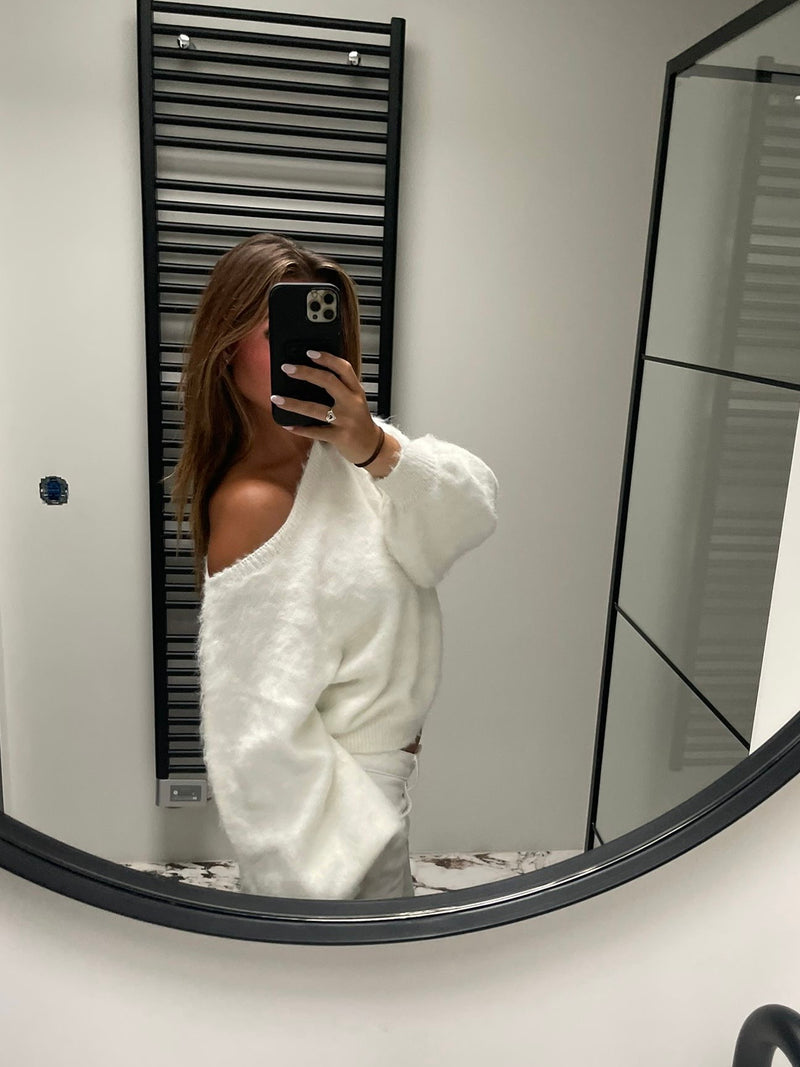 Maya Sweater White - BYNICCI.NL