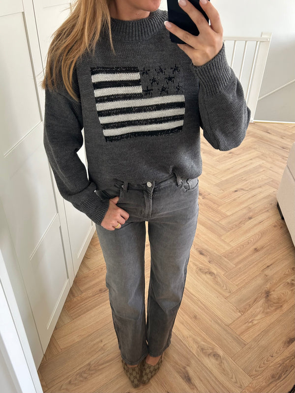 USA Sweater Grey