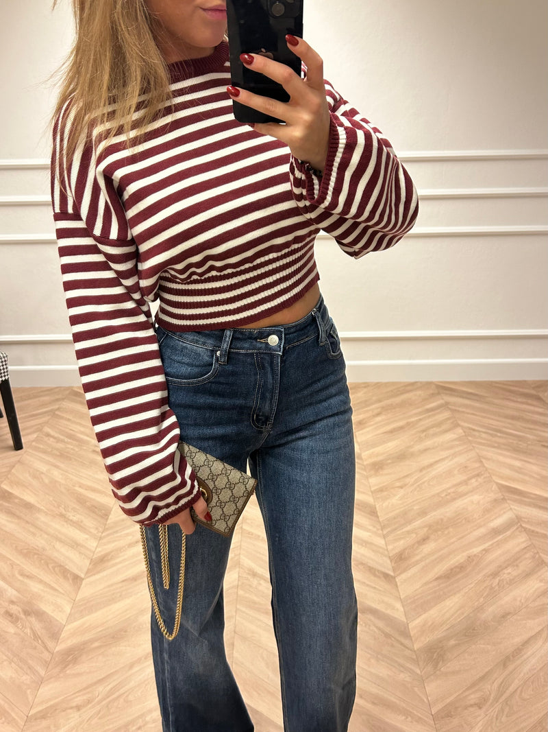 Bordeaux Stripes Sweater