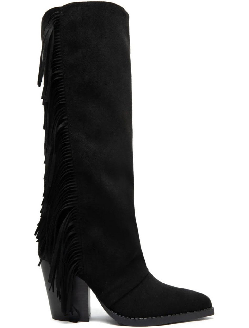 Cowboyboots Fringe Black - BYNICCI.NL