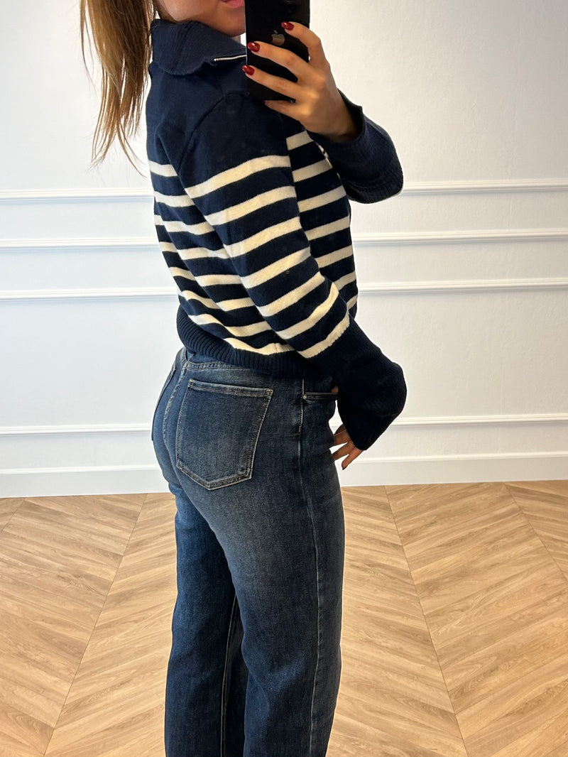 Stripes Sweater Navy