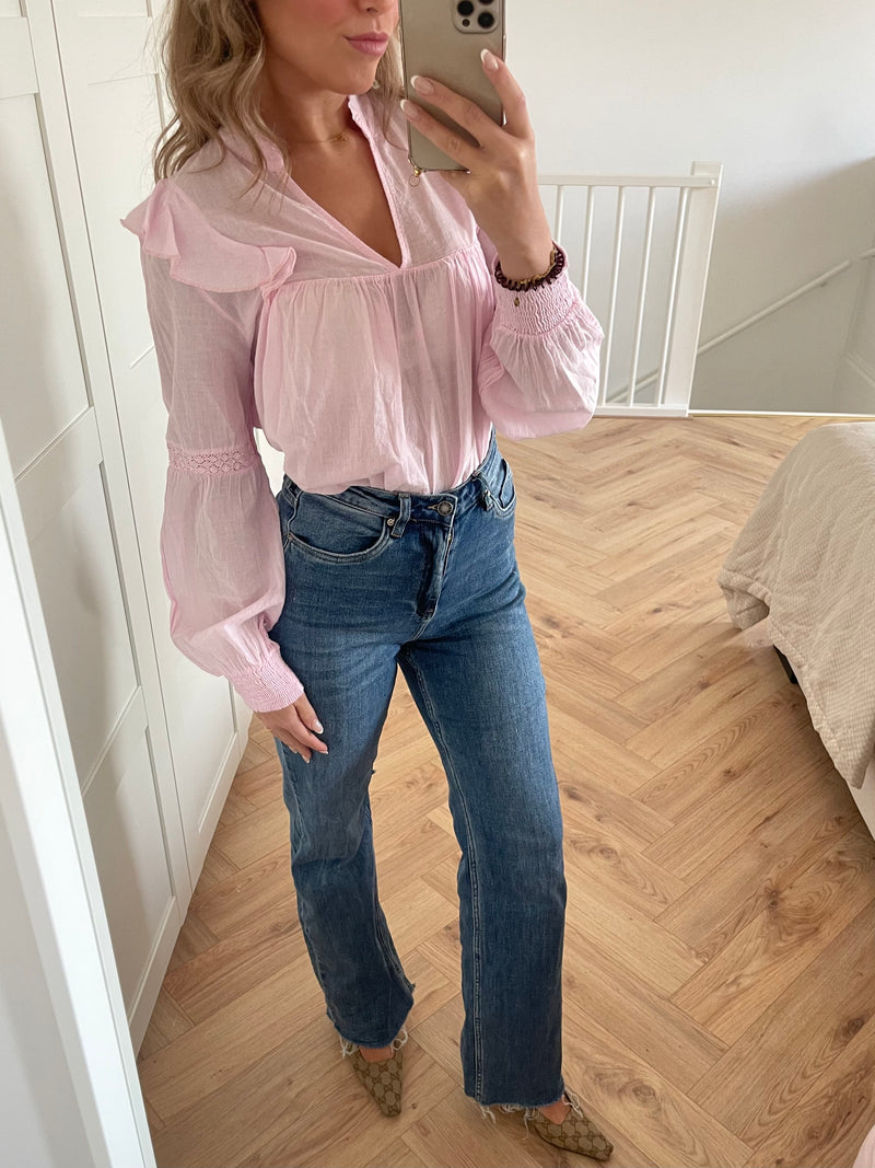 2 ways to wear blouse pink - BYNICCI.NL
