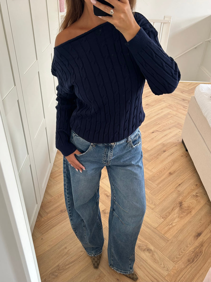 Kabel Sweater Blue - BYNICCI.NL