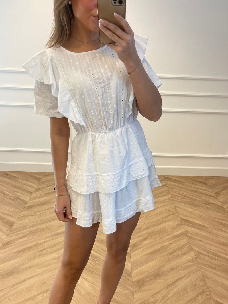 Macy Dress White - BYNICCI.NL