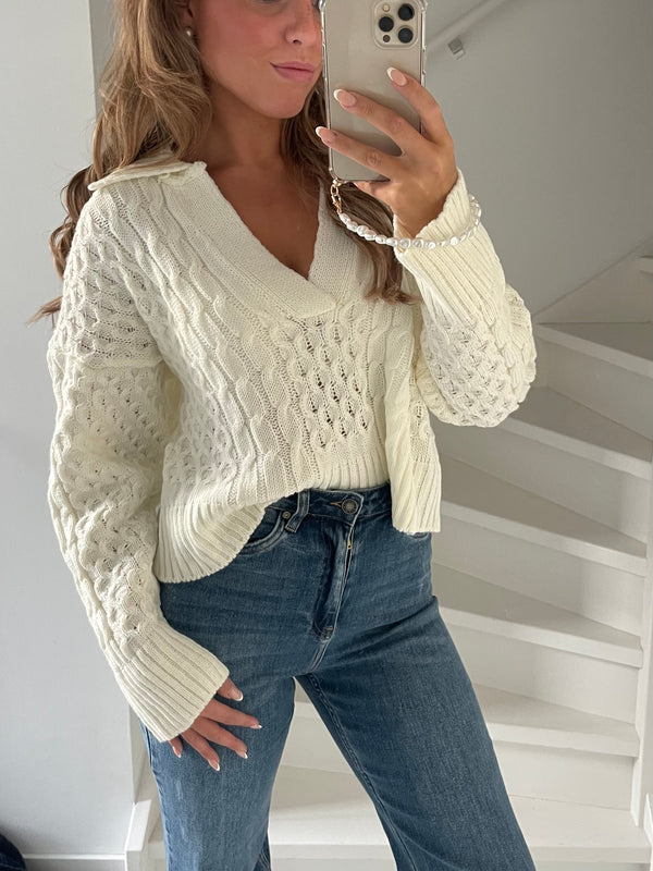 Lola Sweater White - BYNICCI.NL