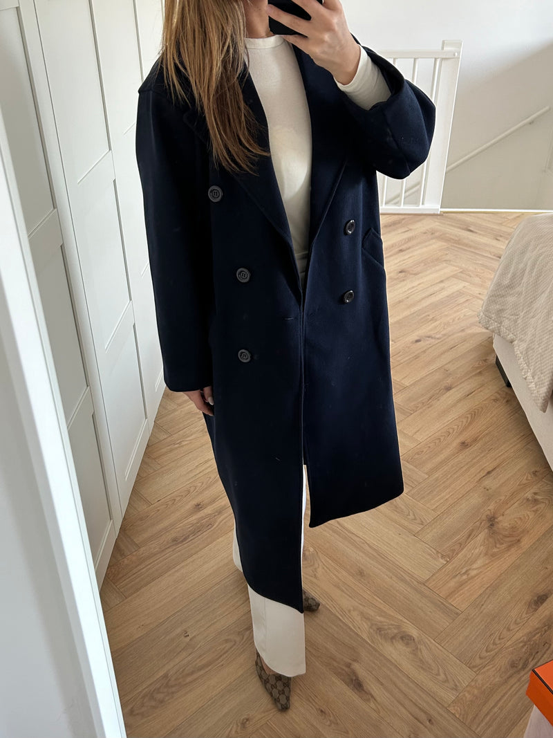 Navy Coat Long