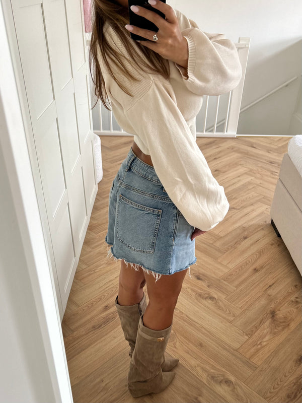 Maya Top Beige - BYNICCI.NL