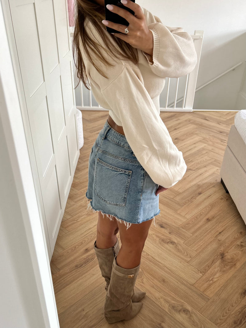 Maya Top Beige - BYNICCI.NL
