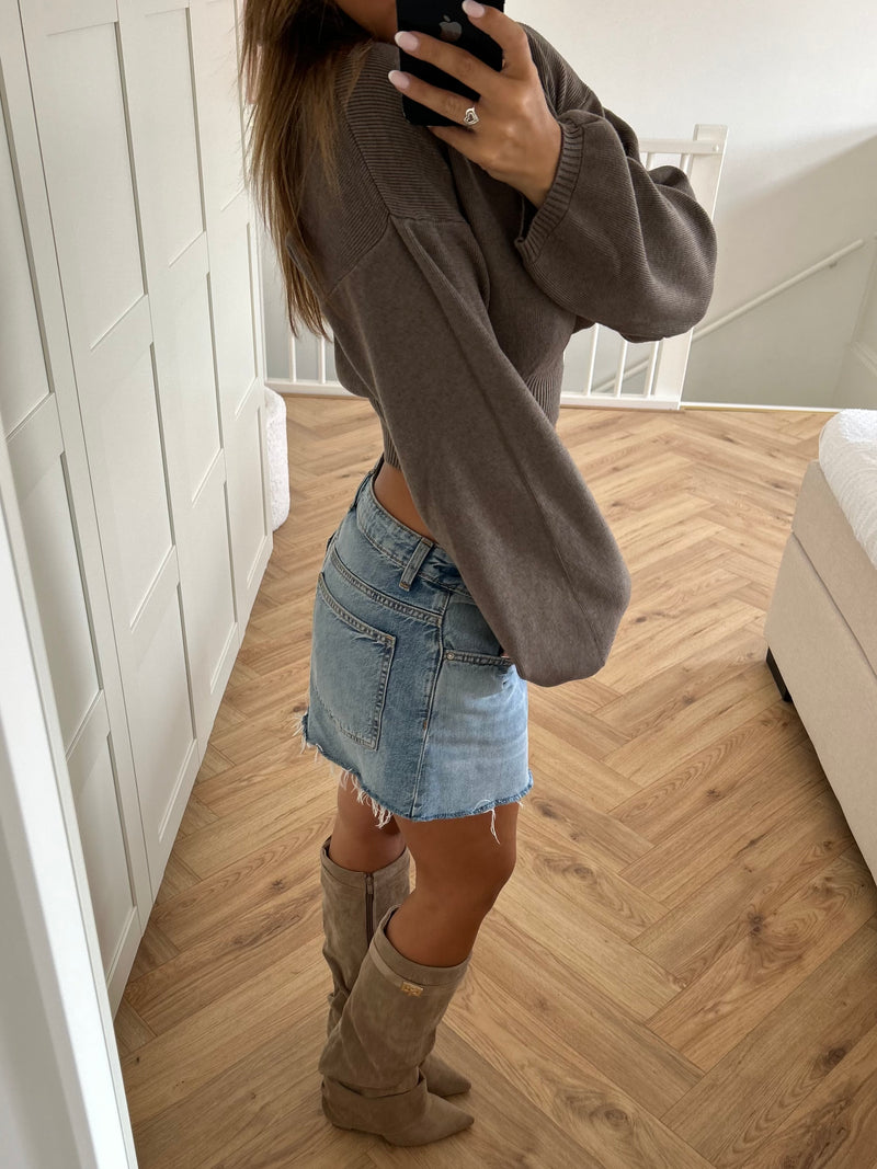 Maya Top Taupe - BYNICCI.NL