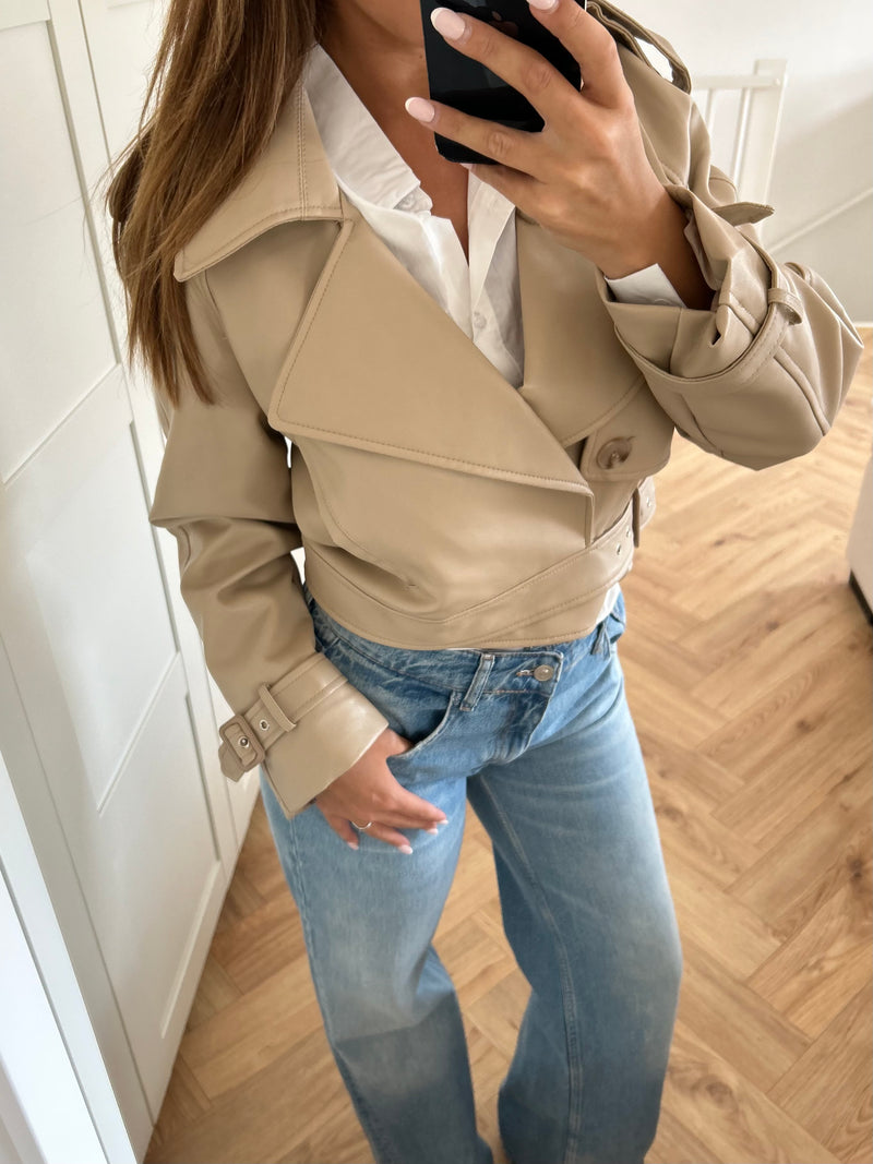 ByNicci Leather Jacket Beige
